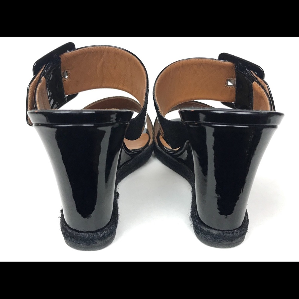 Fendi Vernis Zucca Canvas Patent Leather Wedge 38 - Picture 5 of 8